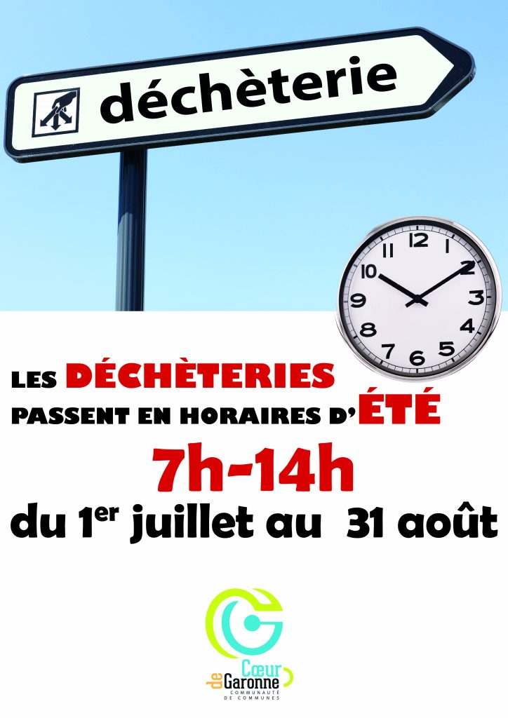 horaires ete decheteries